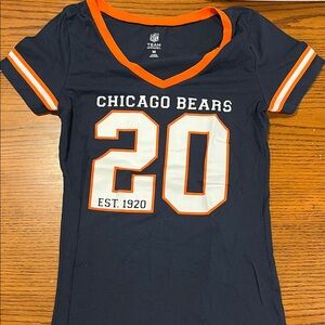 NFL Chicago Bears Women's Navy and Orange T-Shirt
